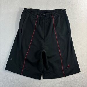 Y2K Jordan Baggy Basketball Shorts Men M Black Red Jumpman Drawstring Vintage